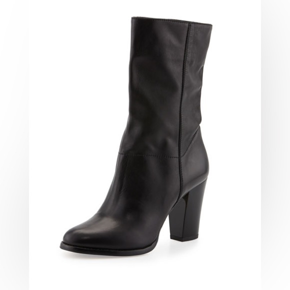 Jimmy Choo Music Stretch-Shaft Mid-Calf Boot in Black Leather Women’s Size EU 39 - Picture 2 of 15